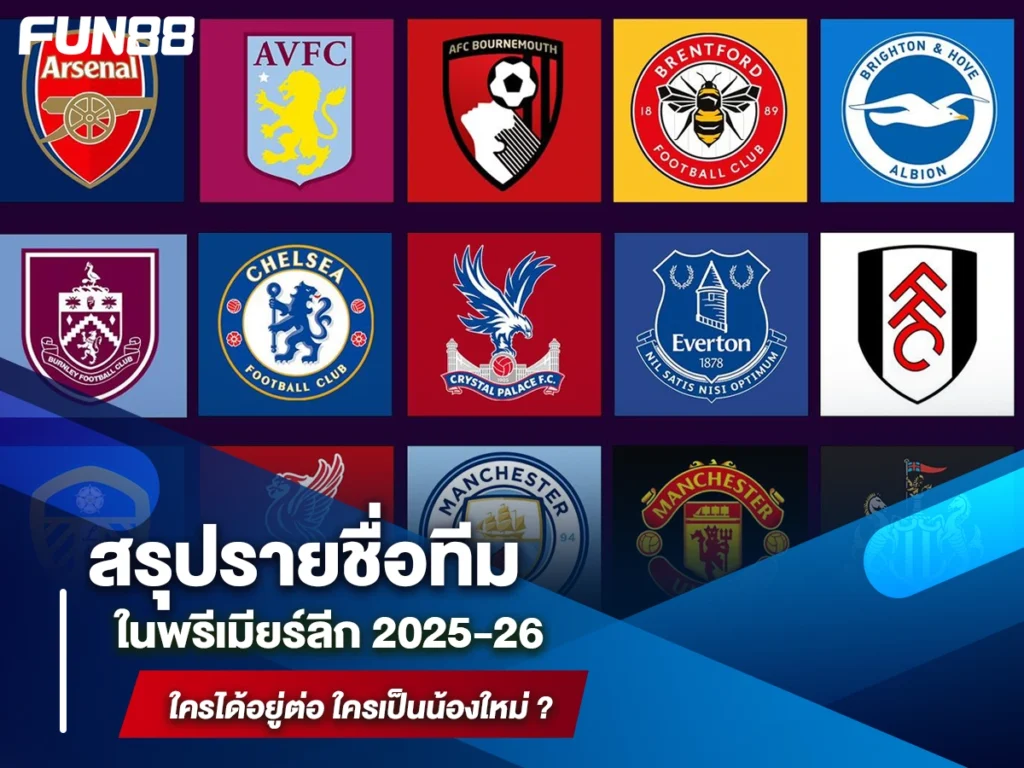 ทีมในพรีเมียร์ลีก
