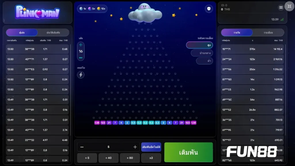 Plinkoman เกม turbo games ที่ผสมผสานโชคและกลยุทธ์